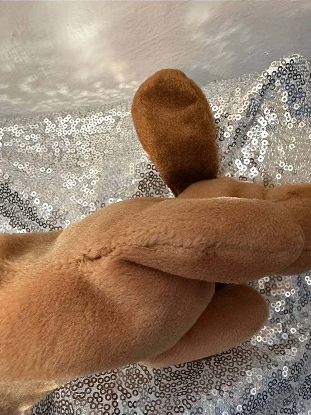 Ty Bones the Dog Beanie Baby Toy - Tag Detached